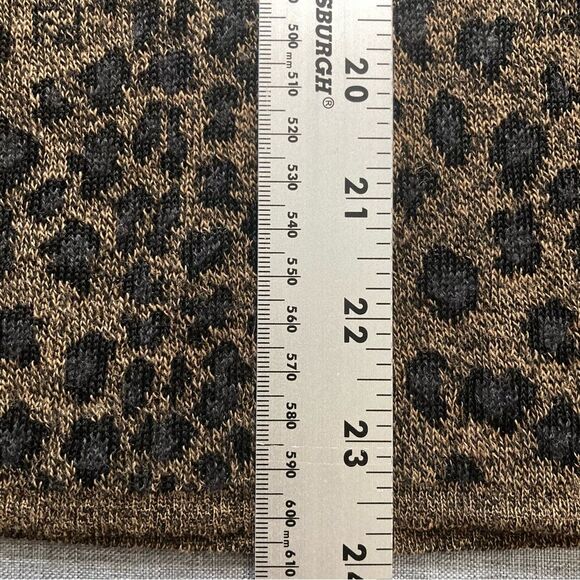 Vintage Fendi Maglia Skirt Merino Wool Rayon Pencil Leopard Animal Print Small - Picture 6 of 9